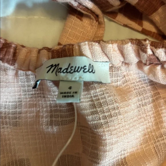 Madewell Pink Textured Sundress with Geometric Pattern - Picture 6 of 10